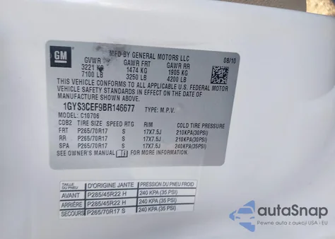 2011 Cadillac Escalade Premium from USA, damaged, VIN 1GYS3CEF9BR146677